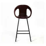 BARCHAIR 00 LEATHER BROWN  - CHAIRS, STOOLS